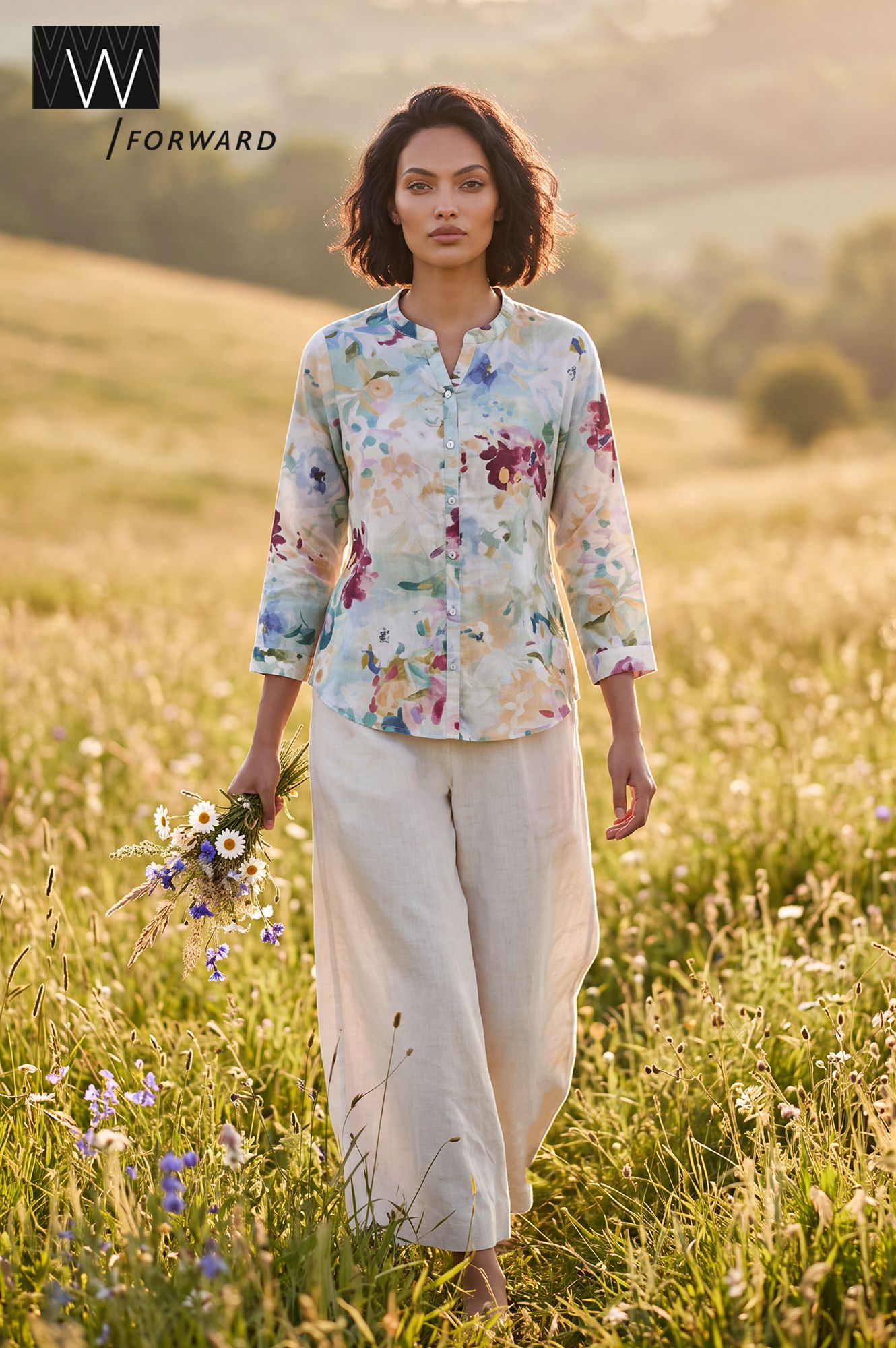 Fresh Canvas Casual Floral Pure Cotton Shirt