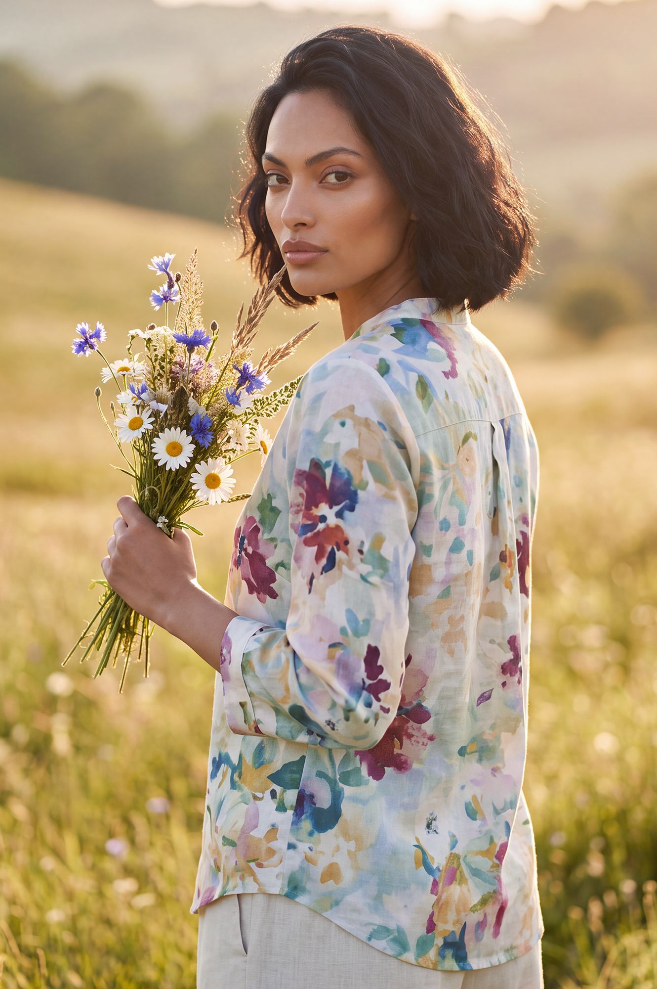 Fresh Canvas Casual Floral Pure Cotton Shirt