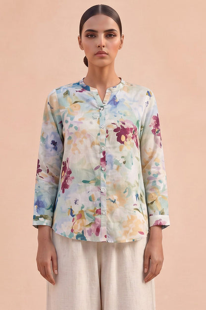Fresh Canvas Casual Floral Pure Cotton Shirt