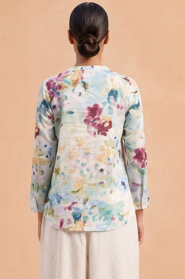 Fresh Canvas Casual Floral Pure Cotton Shirt