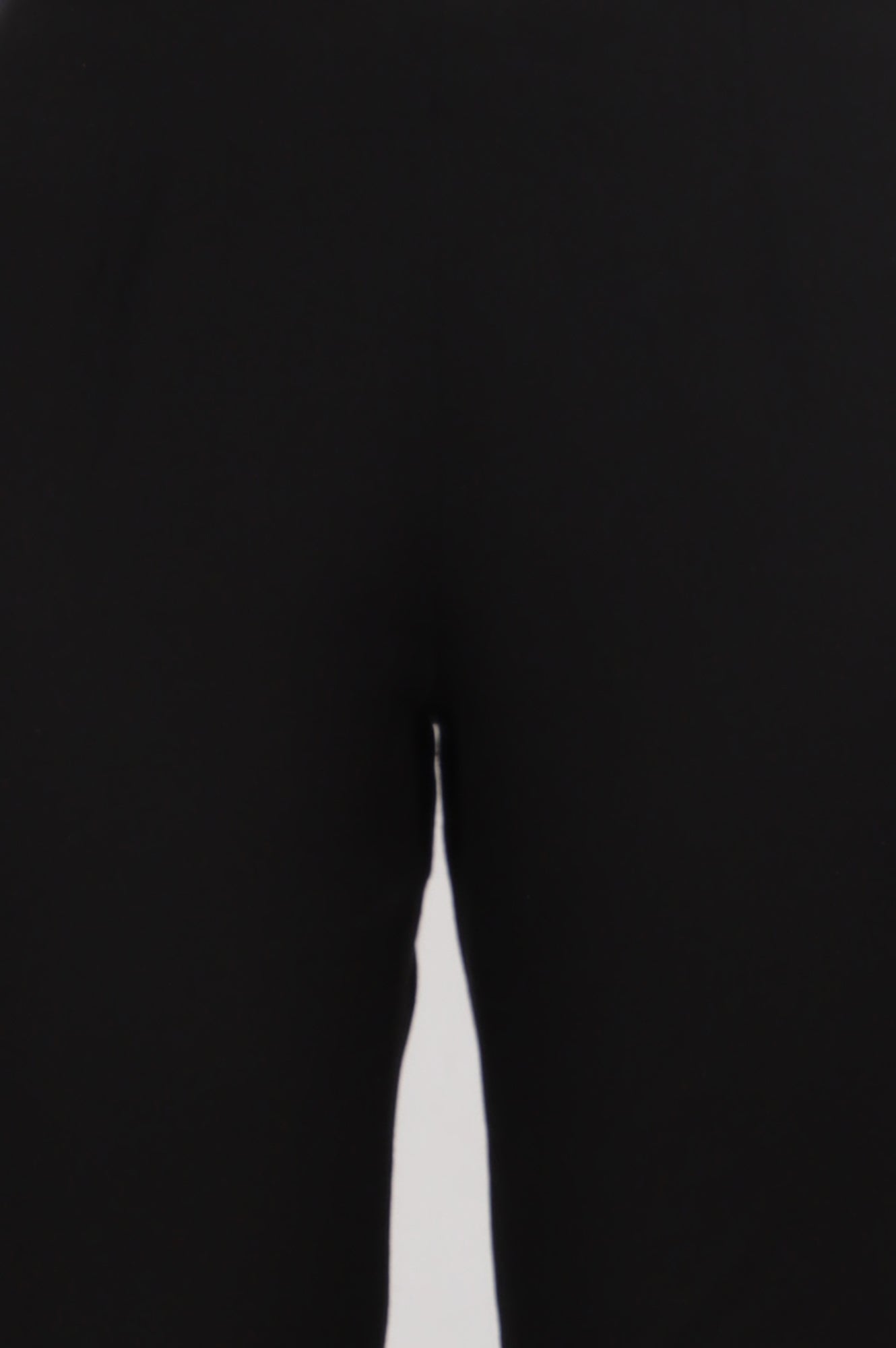 Black Solid Cotton Flax Slim Pants with Lace