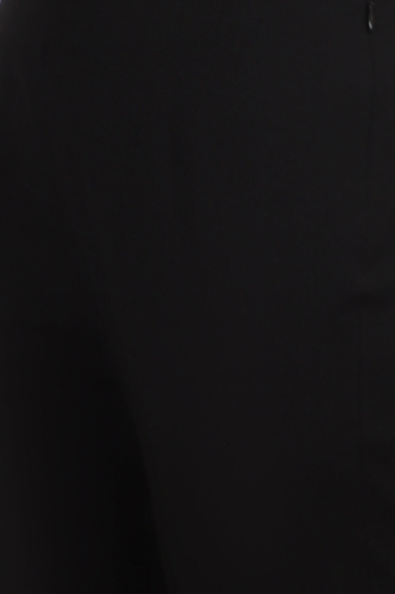 Black Solid Cotton Flax Slim Pants with Lace