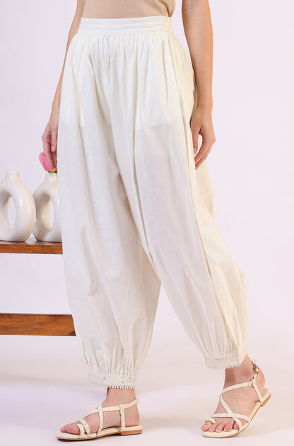 Solid Pure Cotton Gathered Salwar