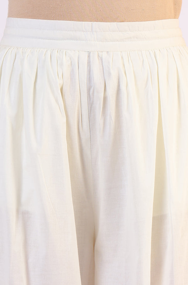 Solid Pure Cotton Gathered Salwar