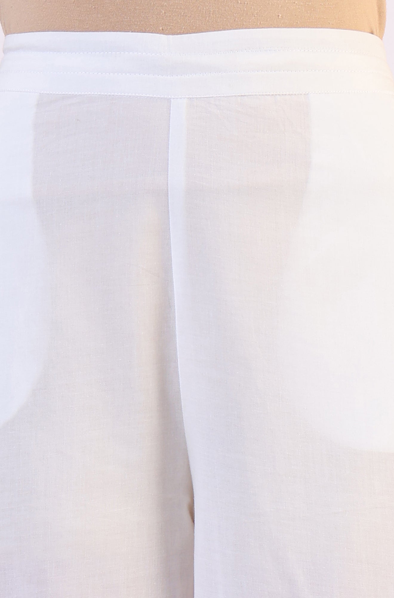 Solid Pure Cotton Parallel Pants