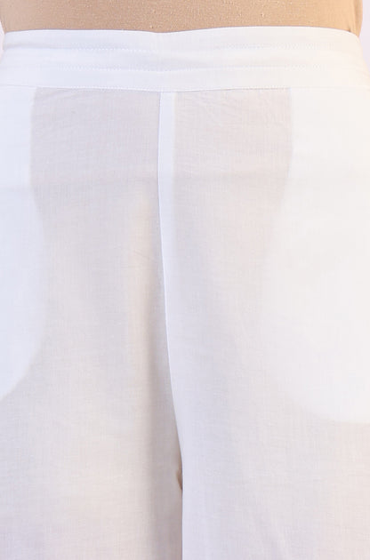 Solid Pure Cotton Parallel Pants