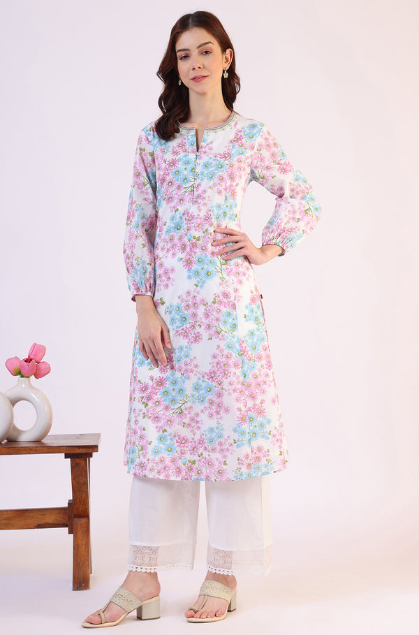 Solid Pure Cotton Parallel Pants