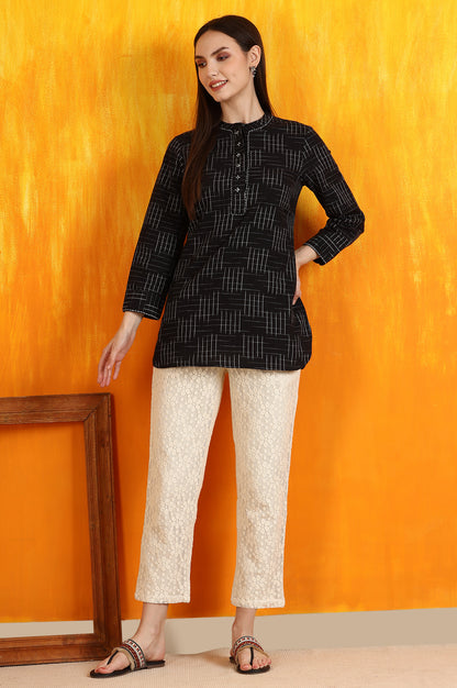 Off-White Cotton Lace Trouser Pants