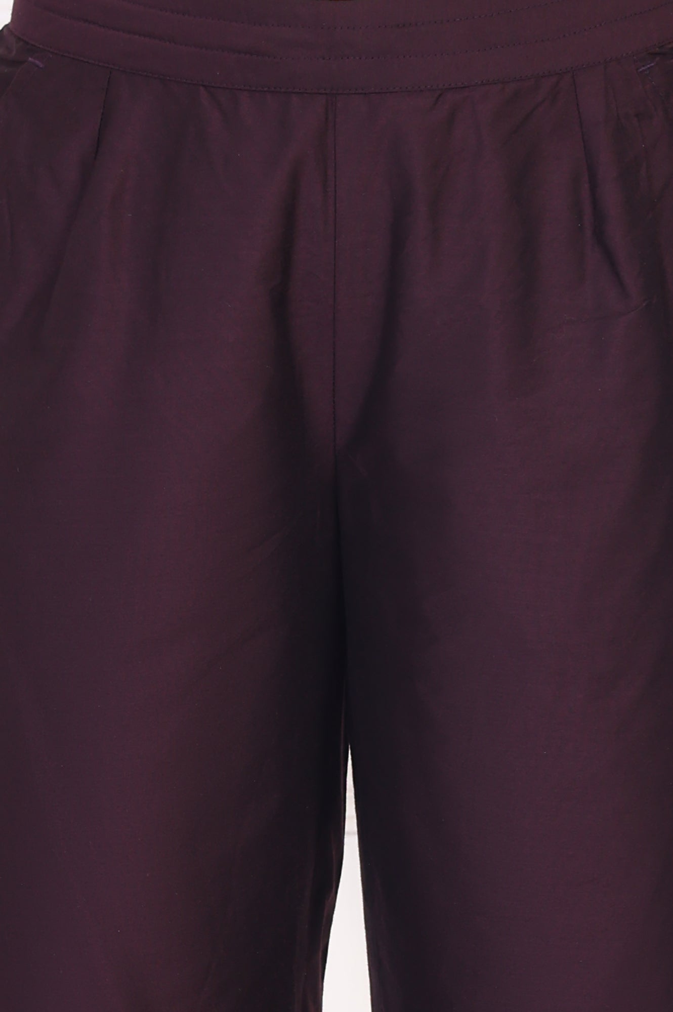Wine Straight Rayon Pant