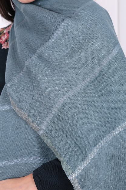 Blue Fringes Acrylic Winter Shawls