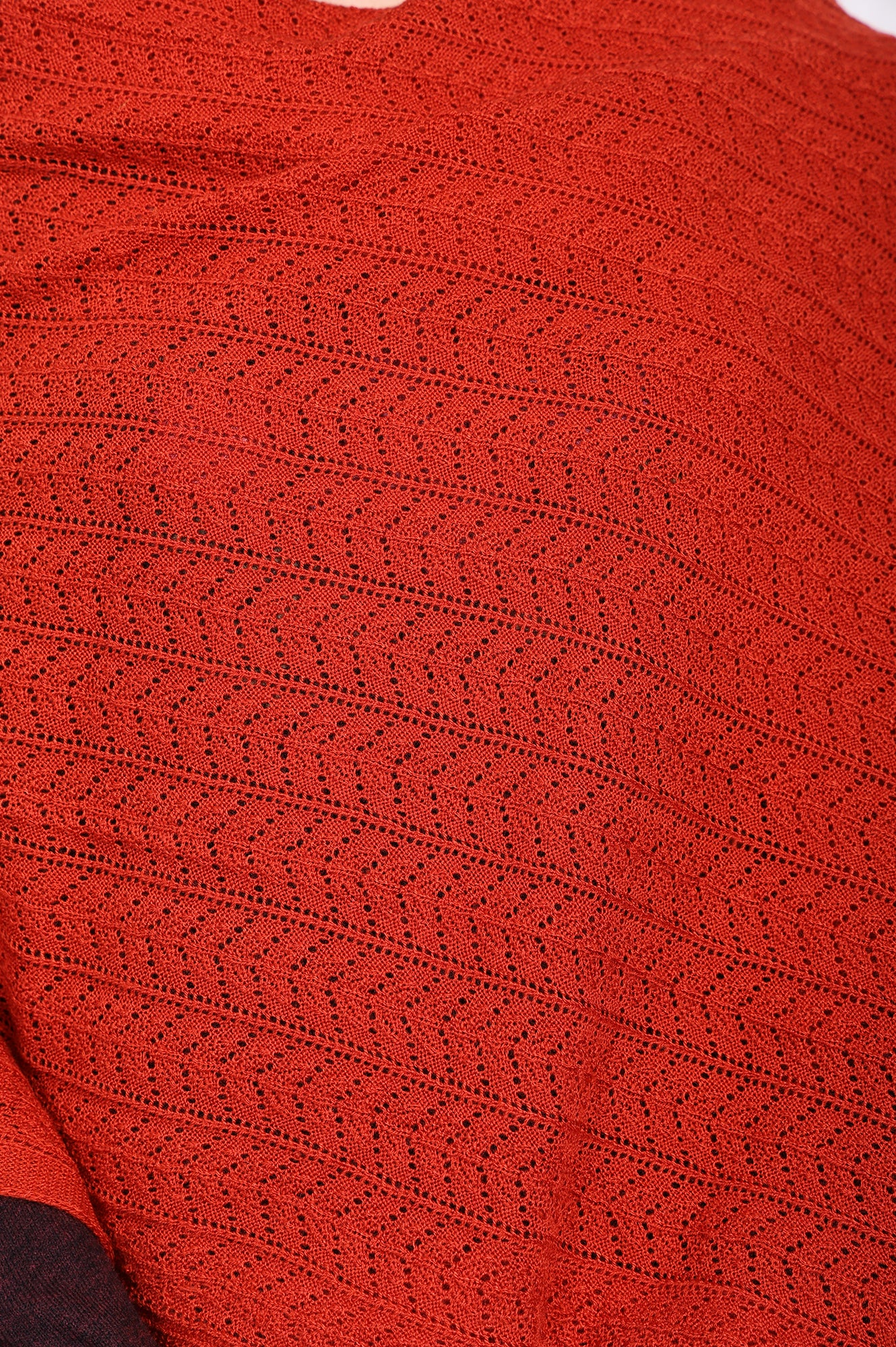 Red Textured Acrylic Winter Stole