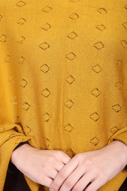 Yellow Textured Geometric Acrylic Stole