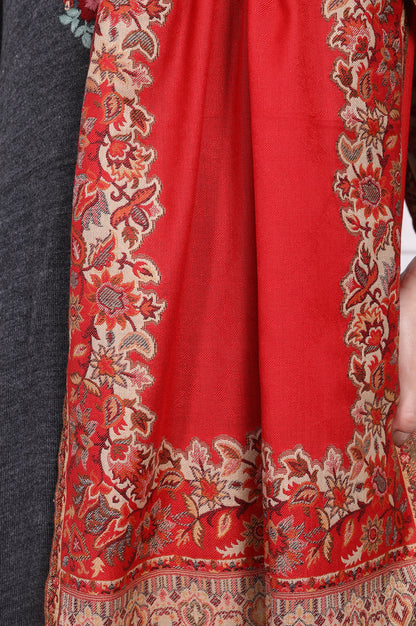 Red Ethnic Motifs Shawl