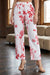 White Floral Printed Pure Cotton Ankle Length Pants