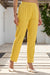 Yellow Straight Fit Ankle Length Pants