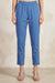 Blue Solid Pure Cotton Straight Fit Pants