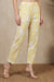 Yellow Floral Printed Pure Cotton Ankle Length Straight Pants