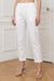White Solid Pure Cotton Straight Fit Pants