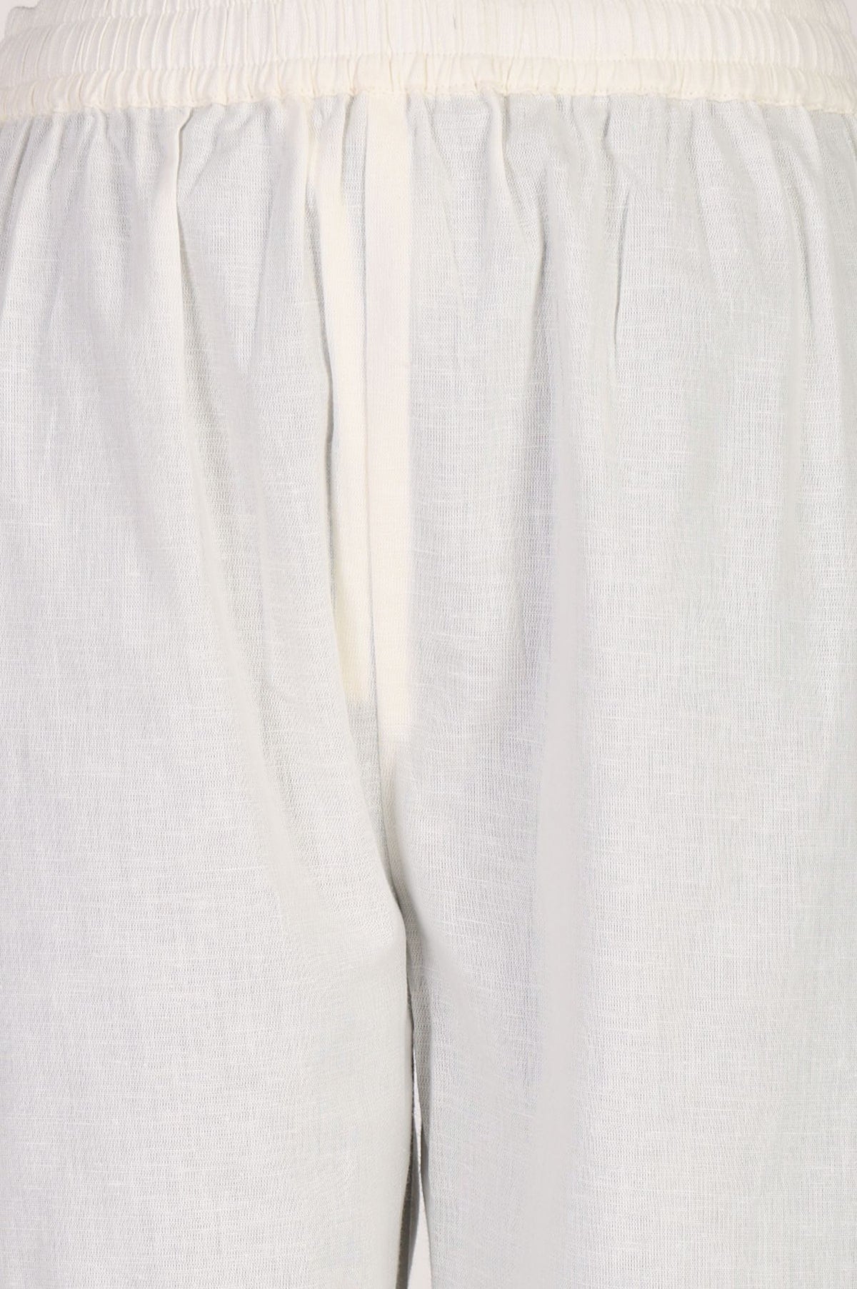 White Solid Buttons Straight Fit Ankle Length Mid Rise Pants