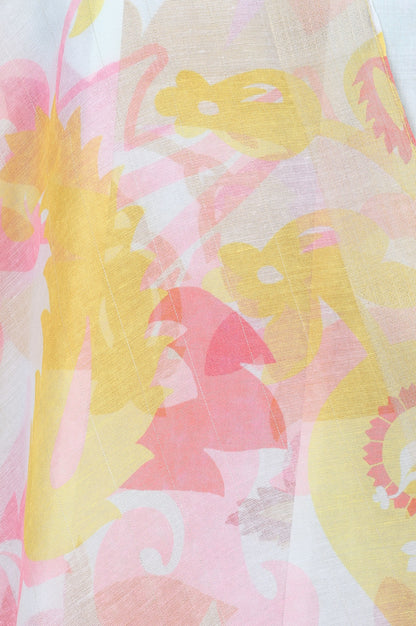 Multicolor Floral Printed Semi Sheer Dupatta