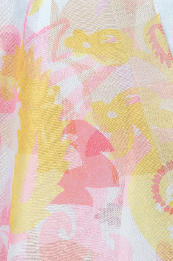 Multicolor Floral Printed Semi Sheer Dupatta