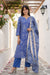 Blue Floral Printed Semi Sheer Dupatta