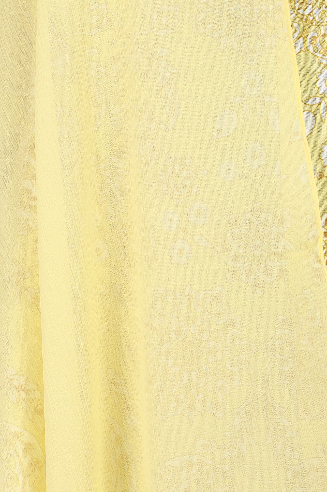 Light Yellow Solid Chiffon Dupatta