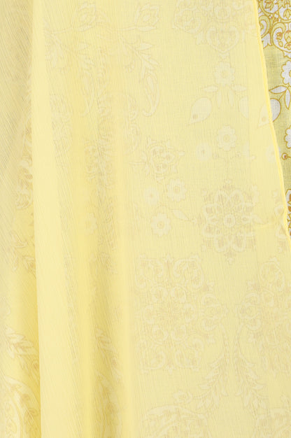 Light Yellow Solid Chiffon Dupatta