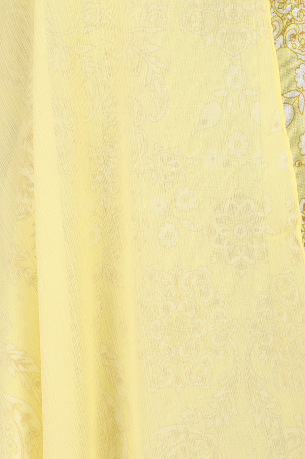 Light Yellow Solid Chiffon Dupatta