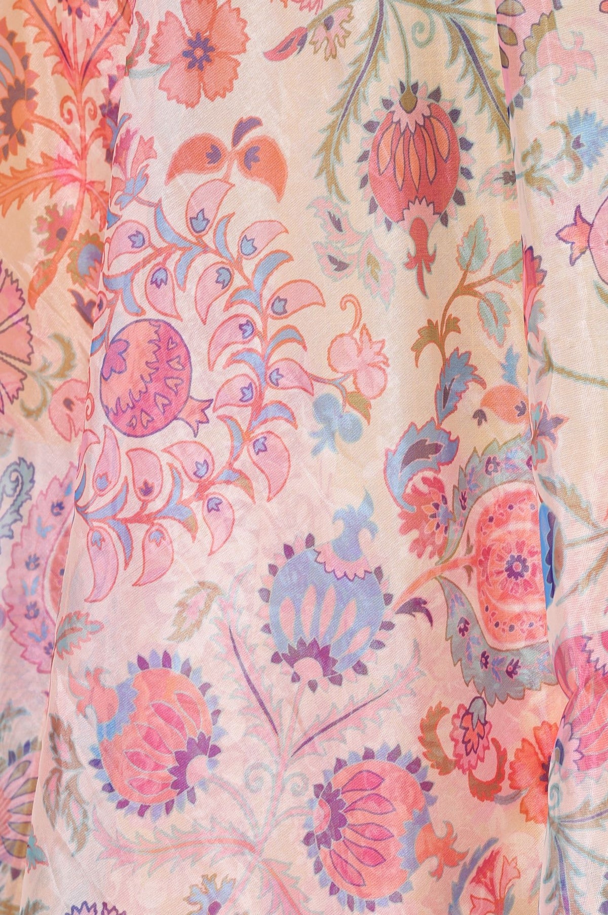 Off White Floral Printed Dupatta