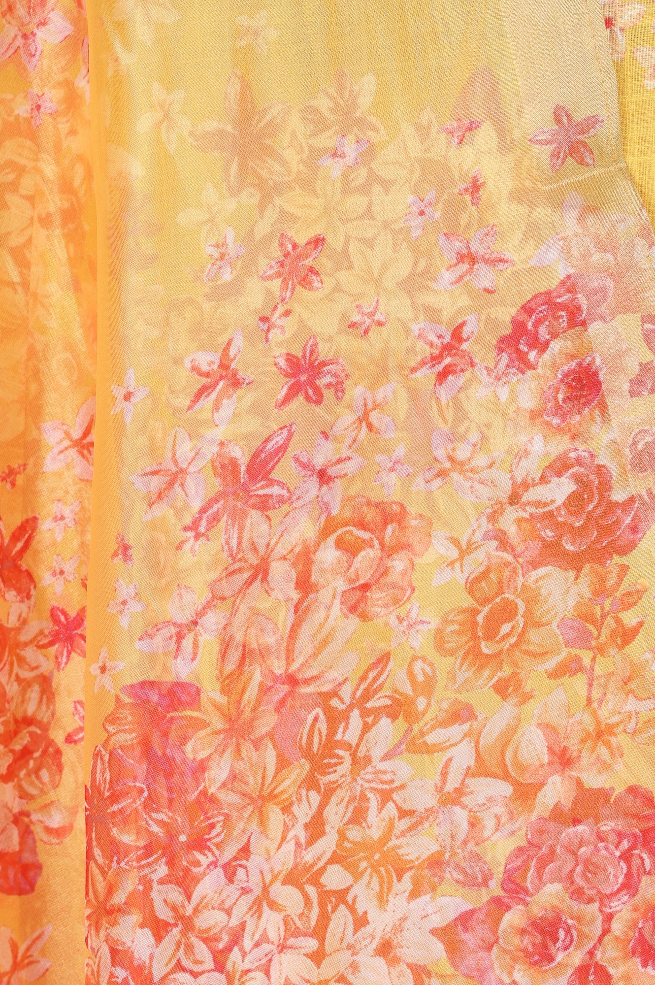 Yellow Floral Printed Dupatta