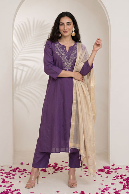 Champagne Yarn Dyed Solid Zari Tissue Dupatta