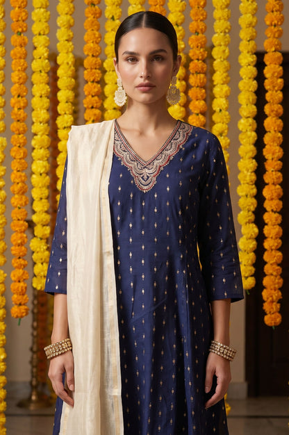 Light Golden Solid Cotton Flax Dupatta