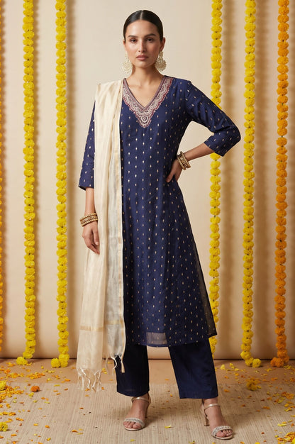 Light Golden Solid Cotton Flax Dupatta
