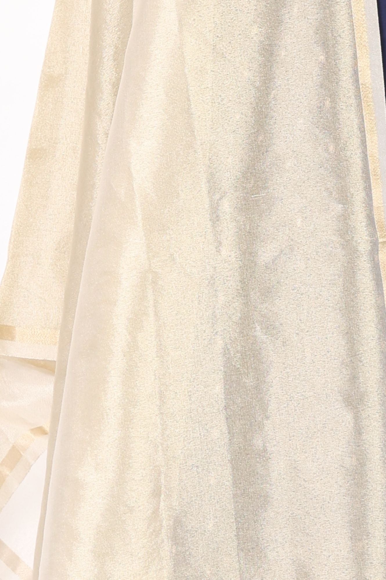 Light Golden Solid Cotton Flax Dupatta