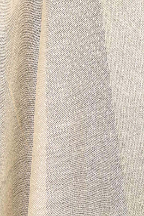 Cream Solid Yarn Dyed Metallic Dupatta