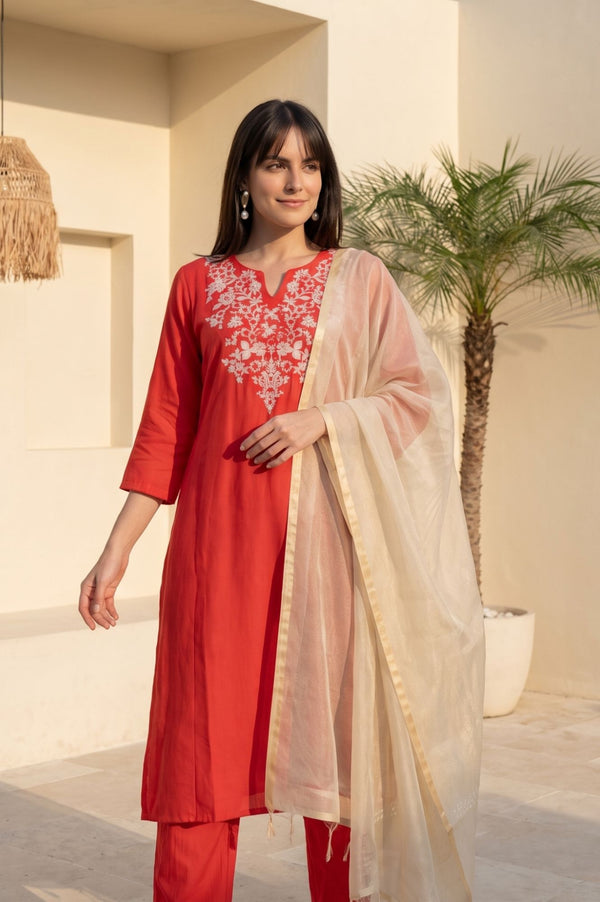 Champagne Solid Shimmer Yarn Dyed Tissue Dupatta