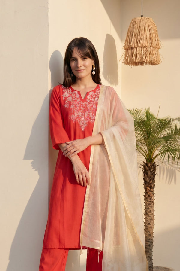 Champagne Solid Shimmer Yarn Dyed Tissue Dupatta