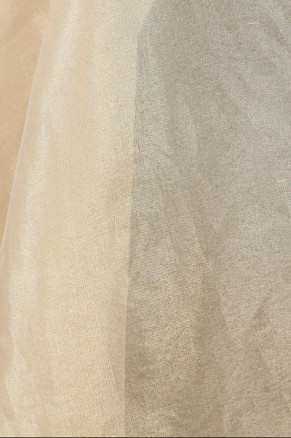 Champagne Solid Shimmer Yarn Dyed Tissue Dupatta