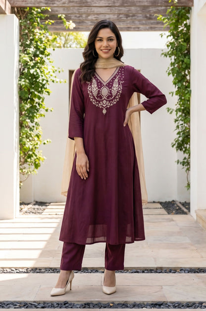 Champagne Yarn Dyed Textured Shimmer Zari Tissue Dupatta