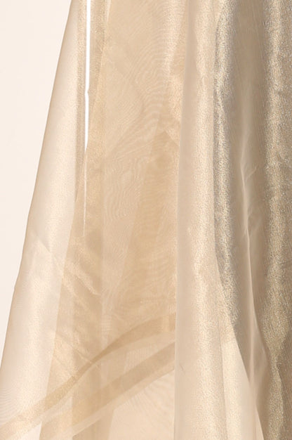Gold Solid Zari Shimmer Tissue Dupatta