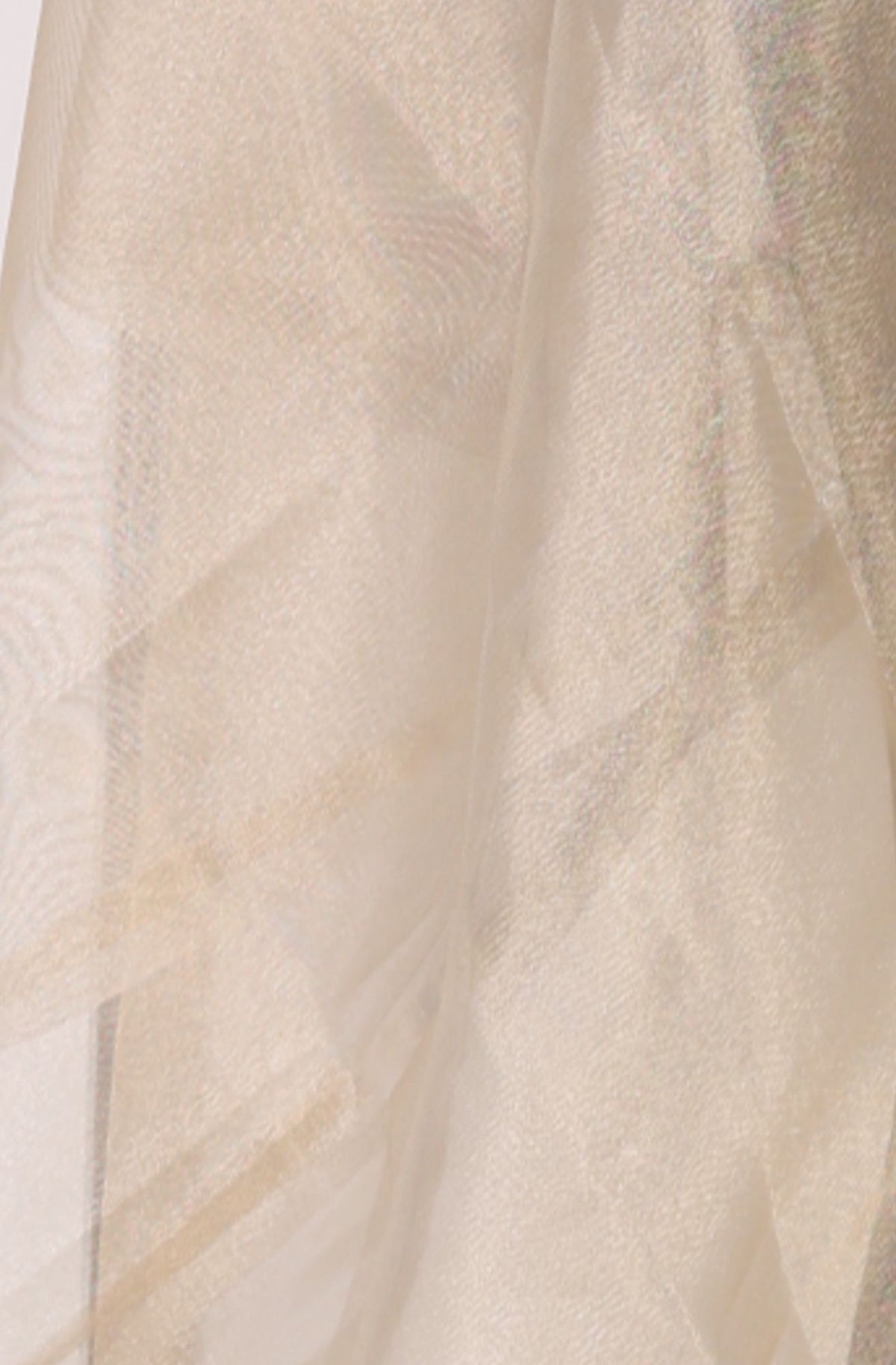 Gold Solid Zari Organza Dupatta