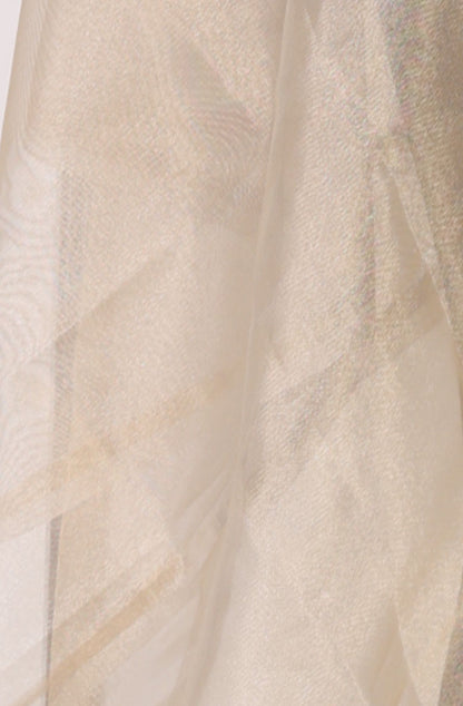 Gold Solid Zari Organza Dupatta