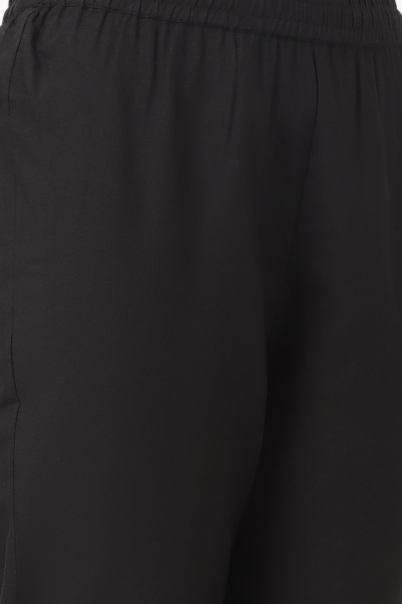 Black Floral Printed Kota A-line Kurta, Pants and Dupatta Set