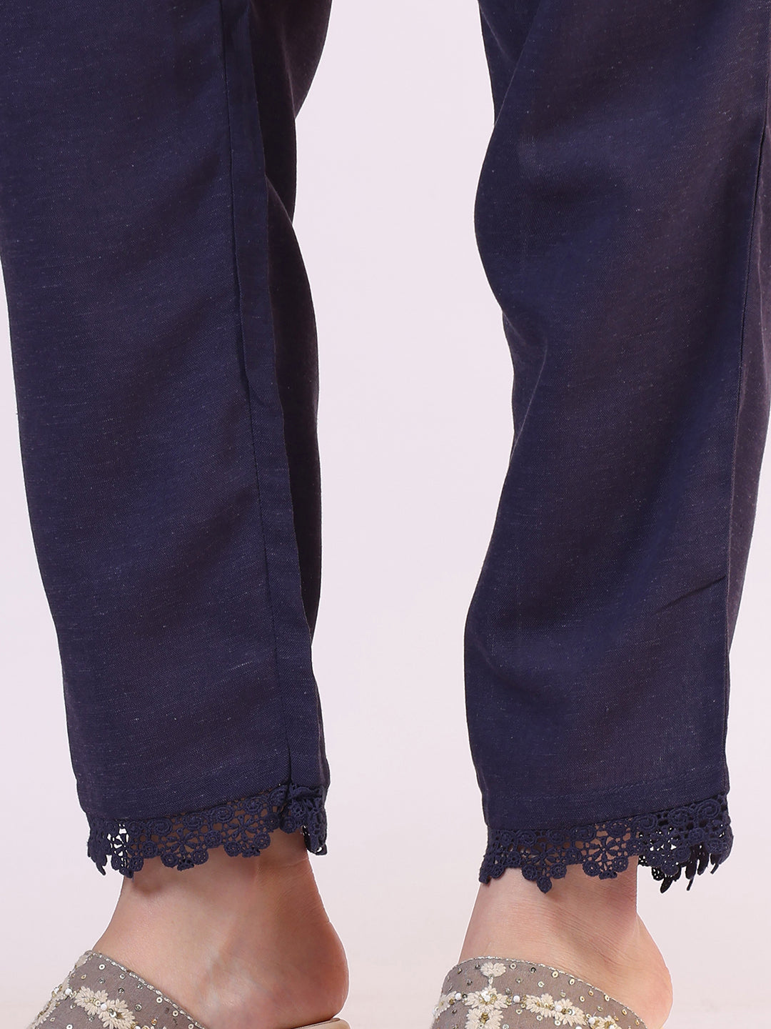 Floral Printed Flared Sheer Kota Kurta &amp; Straight Pant with Dupatta Set