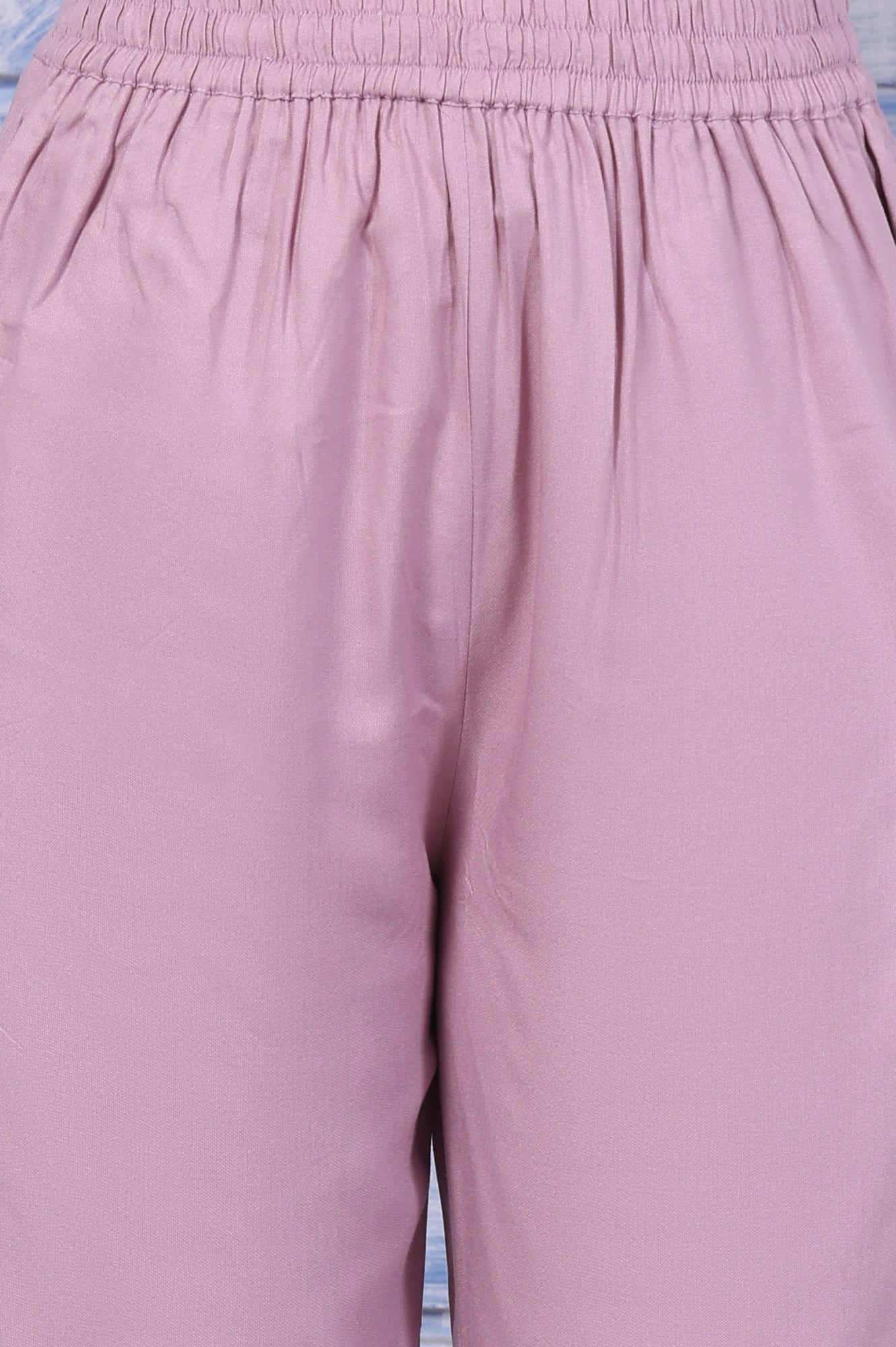 Purple Thread Embroidered Chanderi A-Line Kurta, Straight Pant And Dupatta Set