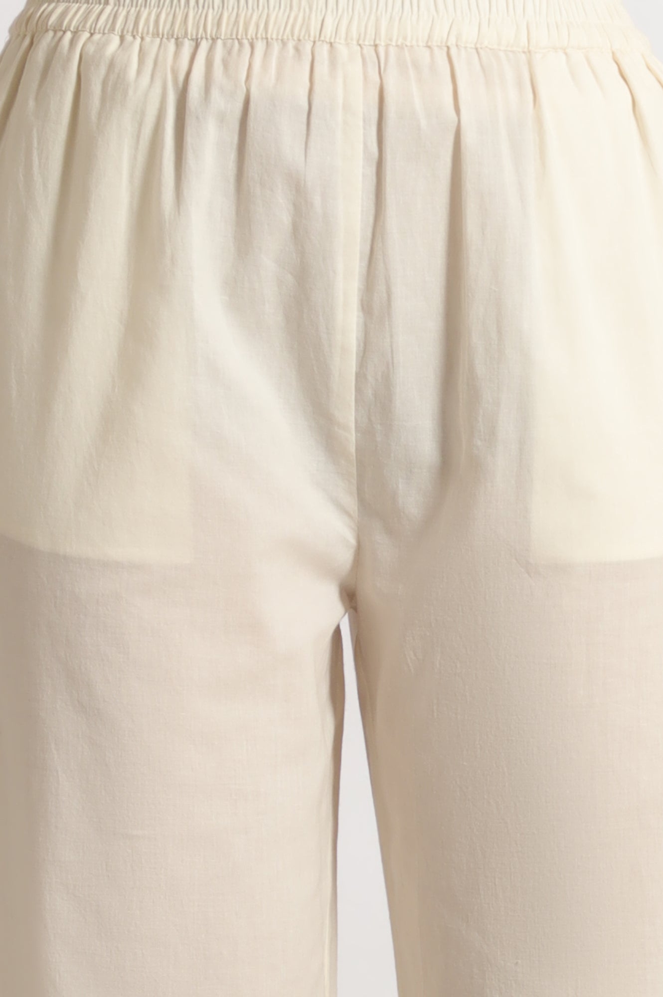 White Embroidered Jacquard Straight Kurta, Pants and Dupatta Set