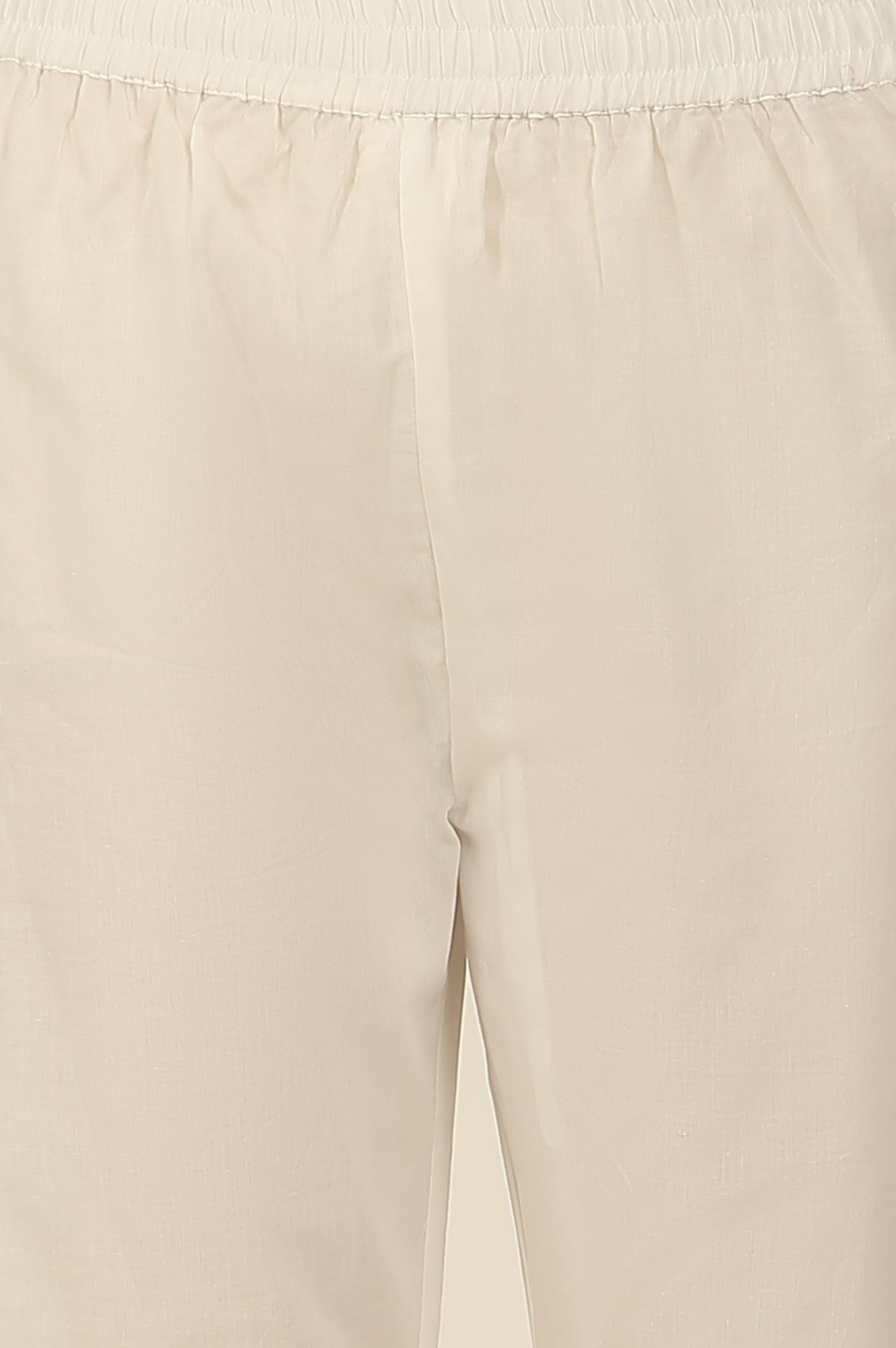 White and Orange Floral Printed Pure Cotton Flared Kurta, Pants and Dupatta Set