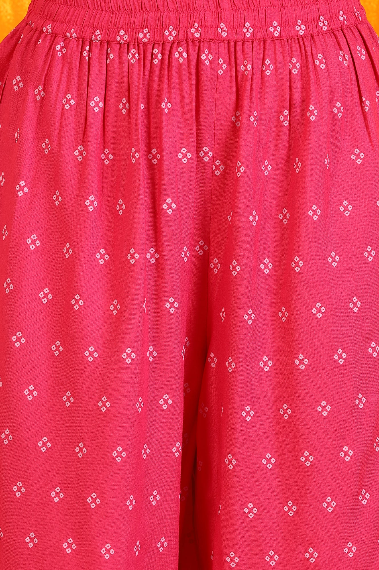 Pink Embroidered Shantung Sleeveless Kurta, Cropped Pants and Dupatta Set