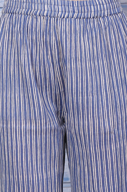 Off-White Bold Floral Printed Pure Cotton Straight Kurta and Pants Co-ord Set